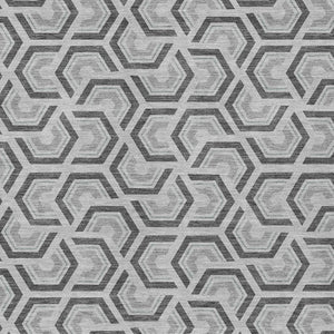Geometric Polyester Area Rug Washable Low Pile for Indoor Outdoor Patio and Living Spaces