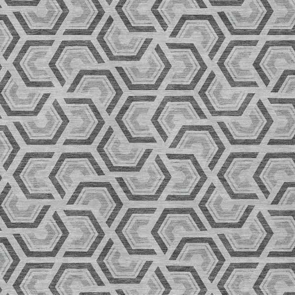 Geometric Polyester Area Rug Washable Low Pile for Indoor Outdoor Patio and Living Spaces