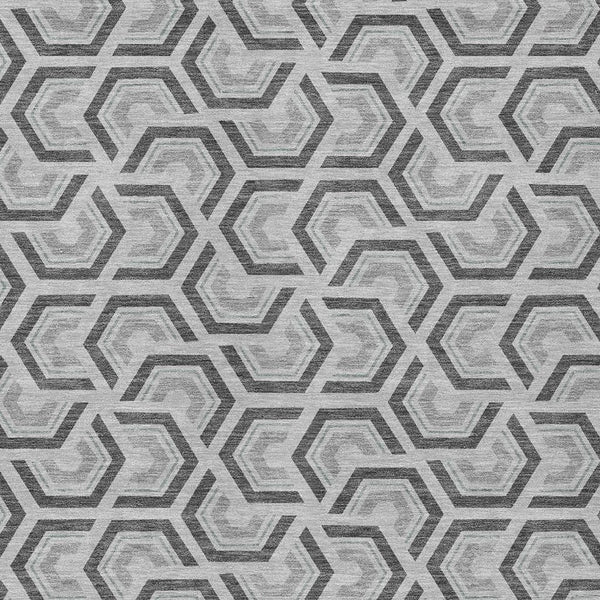 Geometric Polyester Area Rug Washable Low Pile for Indoor Outdoor Patio and Living Spaces