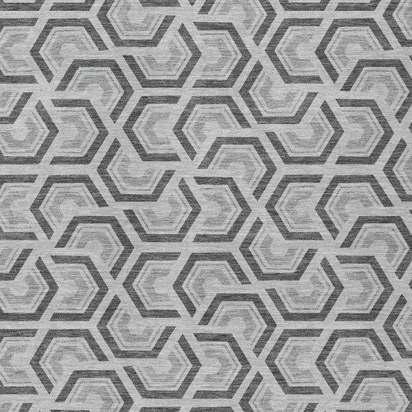 Geometric Polyester Area Rug Washable Low Pile for Indoor Outdoor Patio and Living Spaces