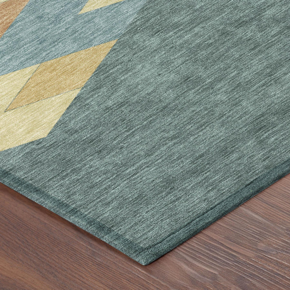 10 X 14 Geometric Polyester Indoor Outdoor Rug Washable Low Pile Patio Foyer