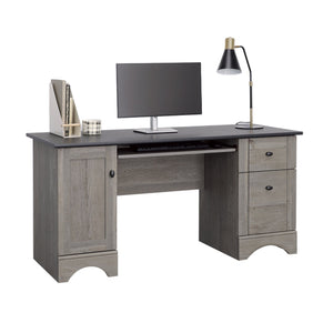 English Elm Computer Desk - Stylish Brown Finish With Ergonomic Design, Organized Storage & Compact Fit For Home Office B356P402765