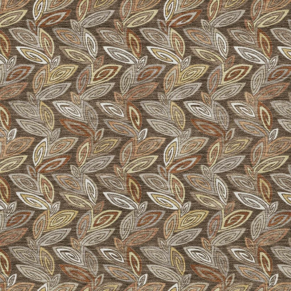 Washable Botanical Leaf Polyester Area Rug Uv Resistant for Indoor Outdoor Spaces