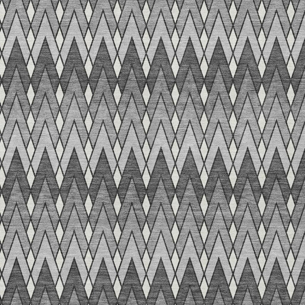 HomeRoots Geometric Polyester Area Rug Machine Washable Indoor Outdoor Non-slip for Patio and Living Room 9' x 12' 730628