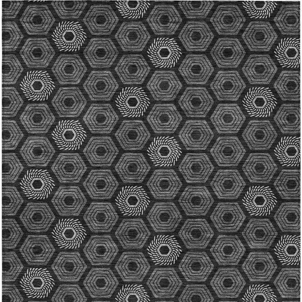 9 Ft X 12 Ft Geometric Polyester Area Rug Machine Washable for Patio or Living Room