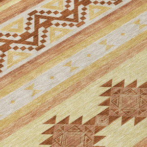 10 X 14 Southwestern Washable Polyester Area Rug for Indoor Outdoor Living Spaces
