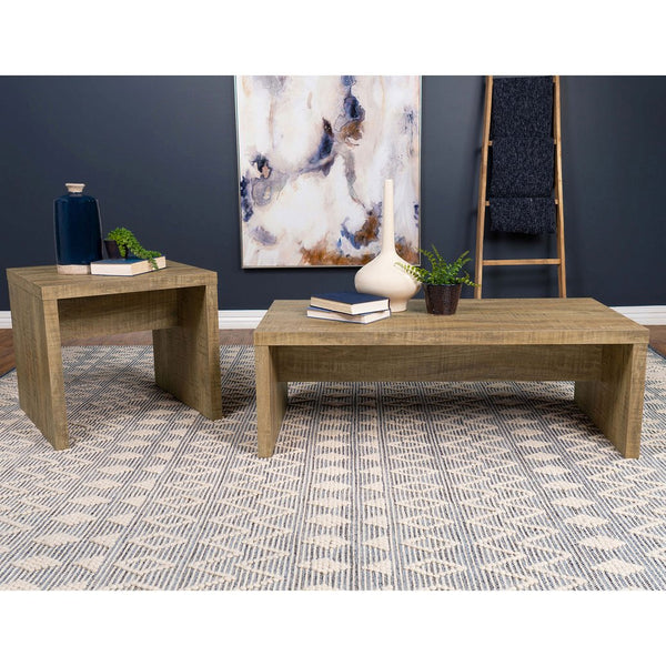 English Elm Brianna Mango Square End Table - Modern Farmhouse Charm With Durable Engineered Wood & Versatile Style B062P378332