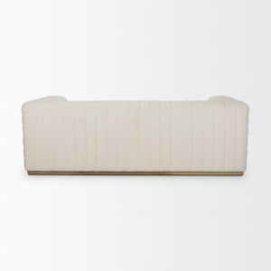 87 Inch Boucle Upholstered Sofa in Cream for Modern Living Room Seating