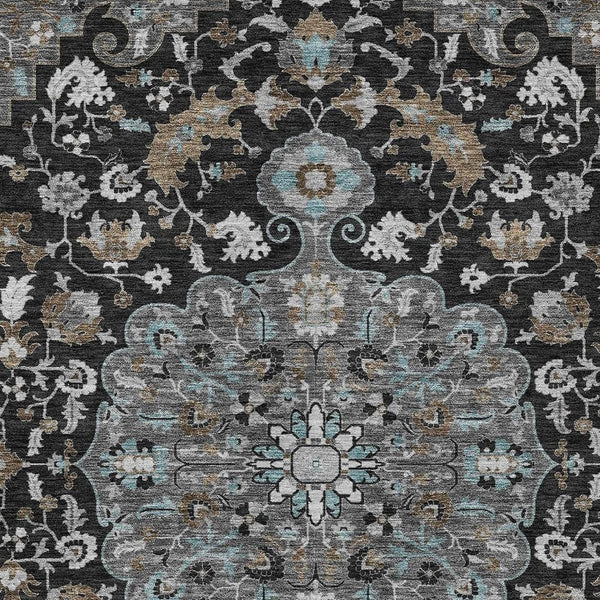 8 Ft X 10 Ft Floral Medallion Polyester Area Rug Uv Resistant Indoor Outdoor Use