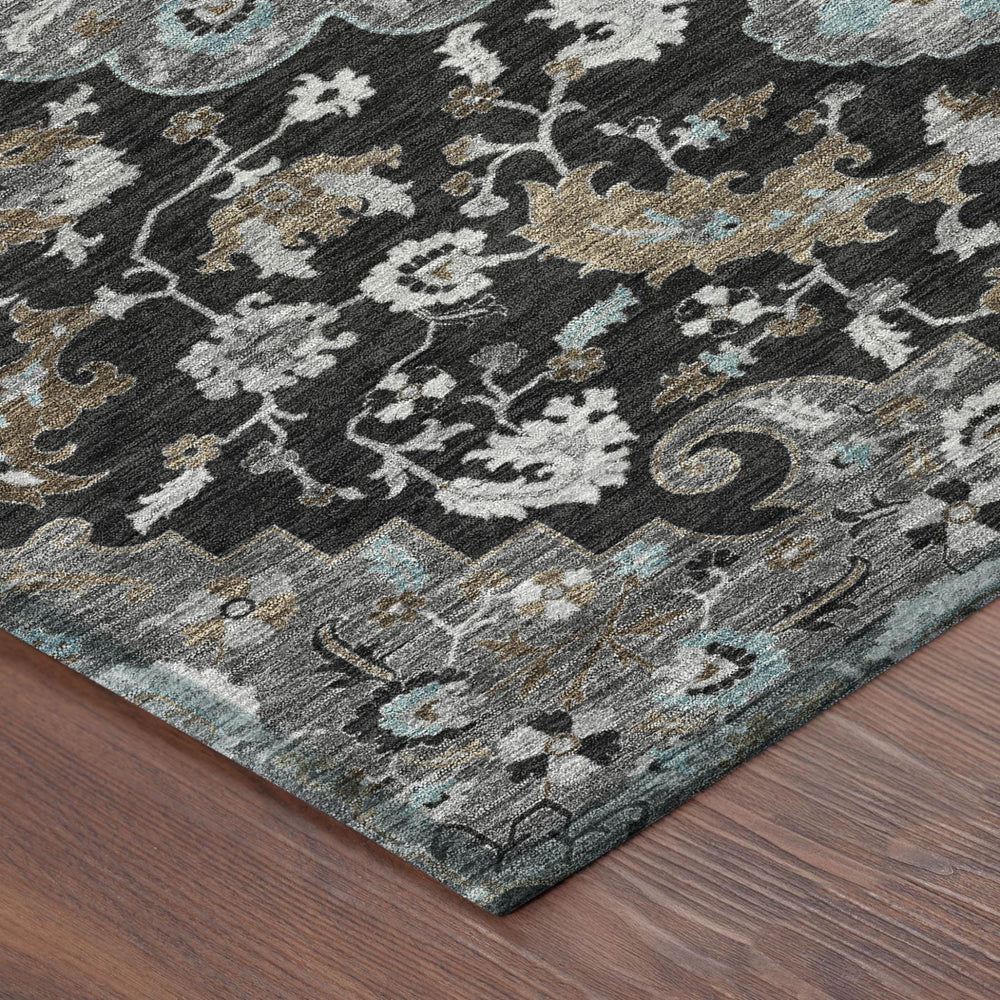 8 Ft X 10 Ft Floral Medallion Polyester Area Rug Uv Resistant Indoor Outdoor Use