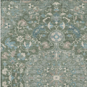 8x10 Floral Medallion Indoor Outdoor Rug Machine Washable Polyester Patio Living Room