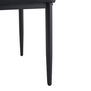 English Elm Table Black Textured Dining Set With 4 Ergonomic Pu Chairs - Modern, Durable & Stylish Design For Home W1151S04308-GIGA