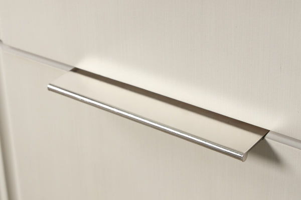 English Elm 1pc Chest Transitional Weathered Finish 5-Drawer Tall Dresser with Dentil Molding and Metal Knobs Antique White 40 L x 20 W x 52 H B2741P370394