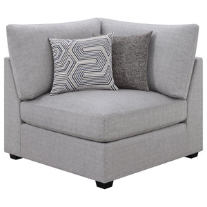 English Elm Lafayette Six Piece Modular Sectional with Feather Down Cushions and Storage Ottoman B062S01446