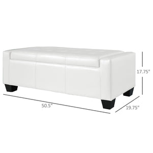 English Elm Faux Leather Tufted Storage Bench with Soft Close Lid for Bedroom or Entryway T3971P383396