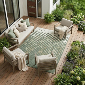8x10 Abstract Washable Polyester Area Rug for Patios Entryways and Family Rooms