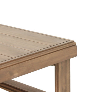 English Elm Westchester Solid Acacia Slatted Outdoor Coffee Table Low Sled Base Patio Deck 73108.00BBGE