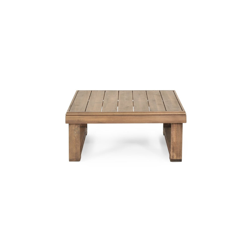 English Elm Westchester Solid Acacia Slatted Outdoor Coffee Table Low Sled Base Patio Deck 73108.00BBGE