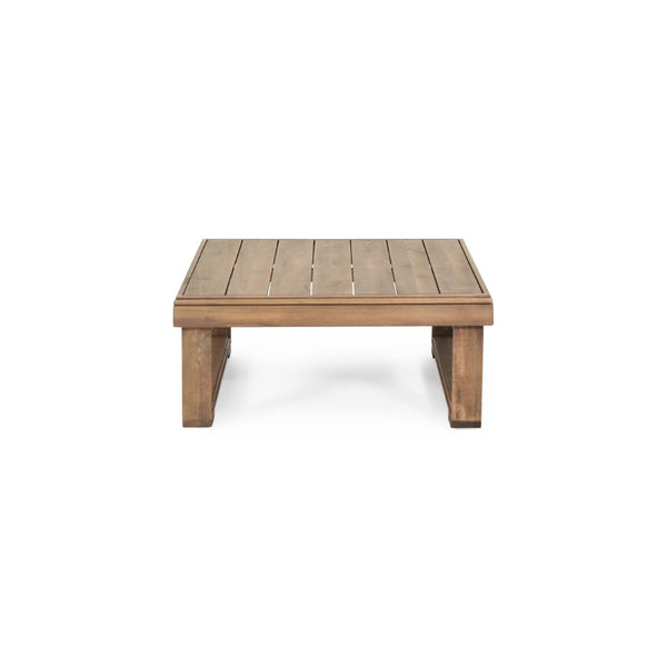 English Elm Westchester Solid Acacia Slatted Outdoor Coffee Table Low Sled Base Patio Deck 73108.00BBGE