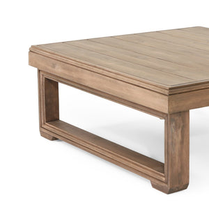 English Elm Westchester Solid Acacia Slatted Outdoor Coffee Table Low Sled Base Patio Deck 73108.00BBGE