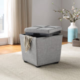 OSP Home Furnishings Rockford Storage Ottoman Dove