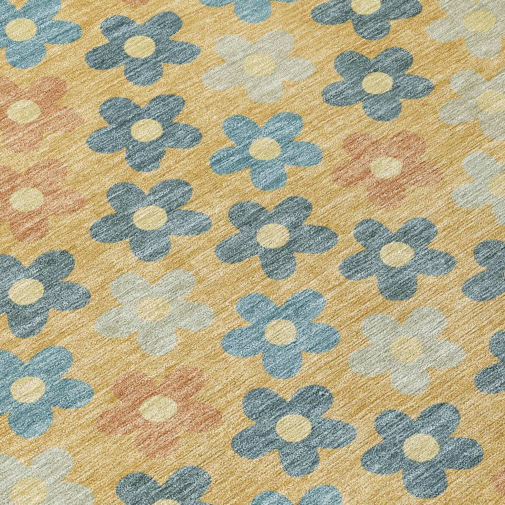 HomeRoots Floral Polyester Area Rug Machine Washable for Indoor Outdoor Patio and Living Room Use 8' x 10' 731175