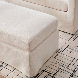 English Elm 43.9" Wide Chenille Accent Chair with Ottoman Bolster Pillows Farmhouse Living Room Set Beige W3098S00044