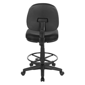 OSP Home Furnishings Drafting Chair and Stool Kit Ergonomic Fabric Seat with Lumbar Support for Standing Desks Black DC630-231