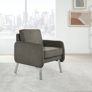 OSP Home Furnishings Lounge Seating with Chrome Base and High Density Foam for Modern Reception Areas Chair SL5601-SK2
