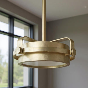 Gold Dimmable Metal Chandelier Elegant Hanging Light Fixture for Dining Rooms