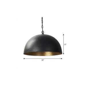 Black Metal Single Ceiling Light with Pendant Shades Industrial Style Home Lighting