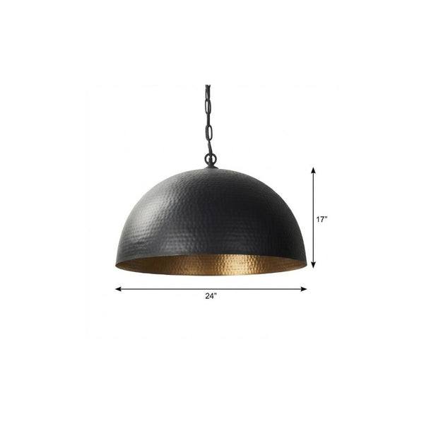Black Metal Single Ceiling Light with Pendant Shades Industrial Style Home Lighting