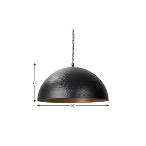 Black Metal Single Ceiling Light with Pendant Shades Industrial Style Home Lighting
