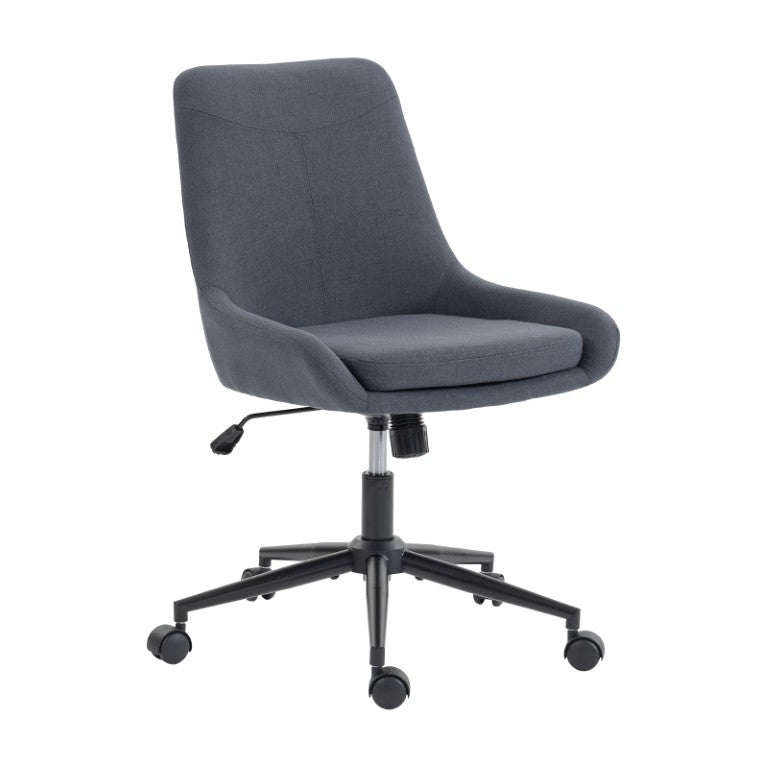 Dark Gray Ergonomic Swivel Desk Chair with Adjustable Height and Rolling Casters