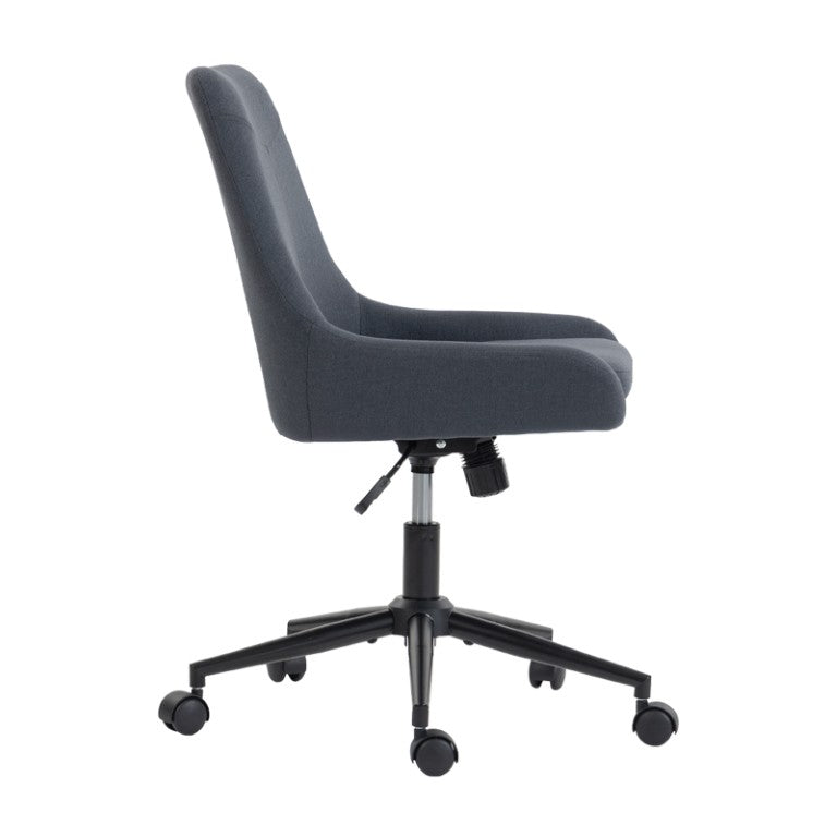 Dark Gray Ergonomic Swivel Desk Chair with Adjustable Height and Rolling Casters
