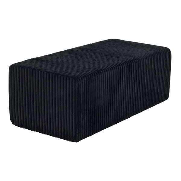 51 Inch Corduroy Upholstered Cocktail Ottoman for Modern Living Room Accent Seating