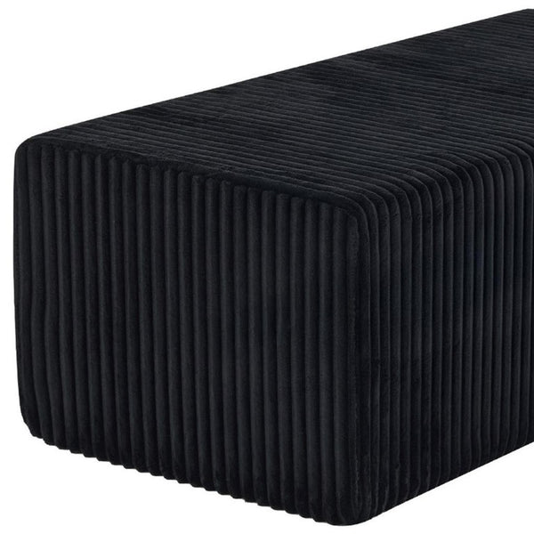51 Inch Corduroy Upholstered Cocktail Ottoman for Modern Living Room Accent Seating