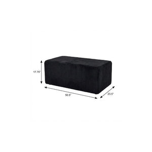 51 Inch Corduroy Upholstered Cocktail Ottoman for Modern Living Room Accent Seating