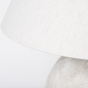 25 Inch Tan Accent Table Lamp with Bell Shade for Living Room Warm Ambient Glow
