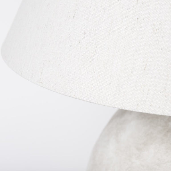 25 Inch Tan Accent Table Lamp with Bell Shade for Living Room Warm Ambient Glow