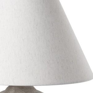 25 Inch Tan Accent Table Lamp with Bell Shade for Living Room Warm Ambient Glow