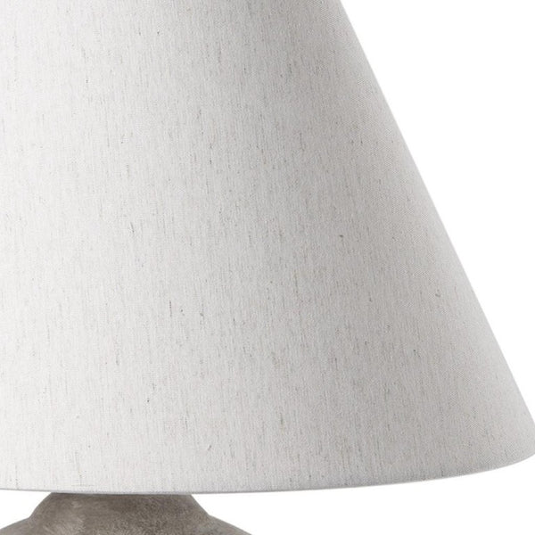 25 Inch Tan Accent Table Lamp with Bell Shade for Living Room Warm Ambient Glow