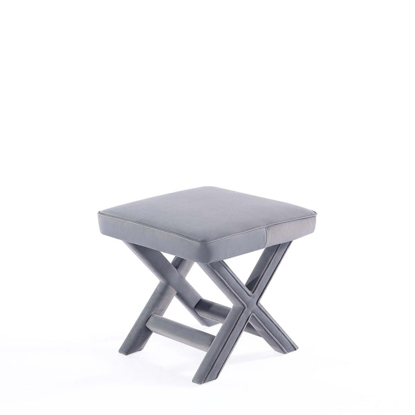 English Elm Abigail Mid-Century Modern Velvet Bench – Stylish Grey Upholstered Seating For Any Space B365P398202