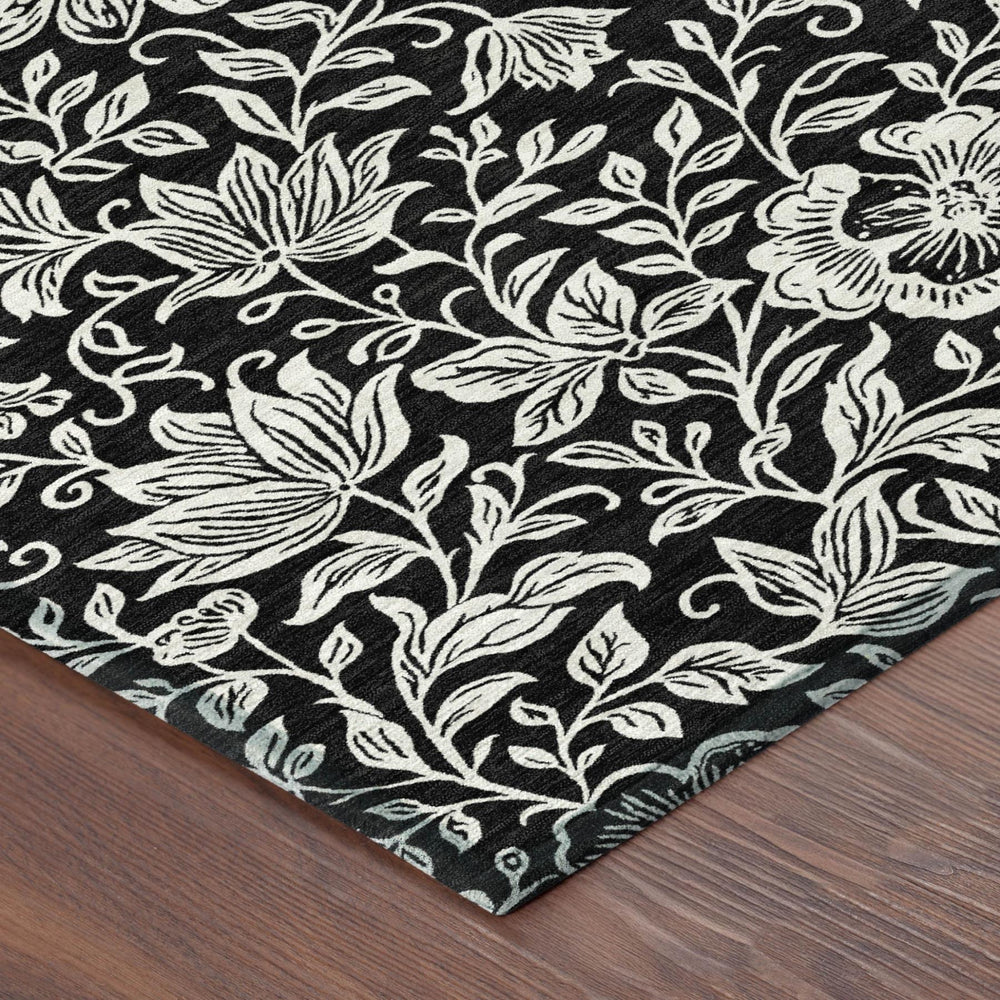8x10 Floral Polyester Area Rug Machine Washable Indoor Outdoor Traditional Style