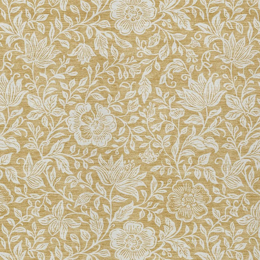 HomeRoots 5 X 8 Floral Polyester Indoor Outdoor Area Rug Machine Washable Low Pile Patio 731583