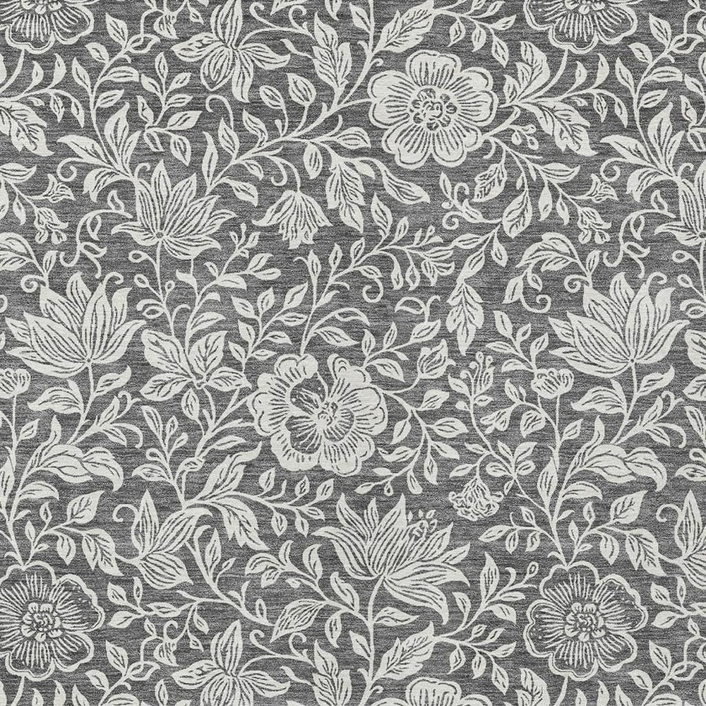 HomeRoots 9 X 12 Floral Polyester Indoor Outdoor Area Rug Machine Washable Felt Backing 731592