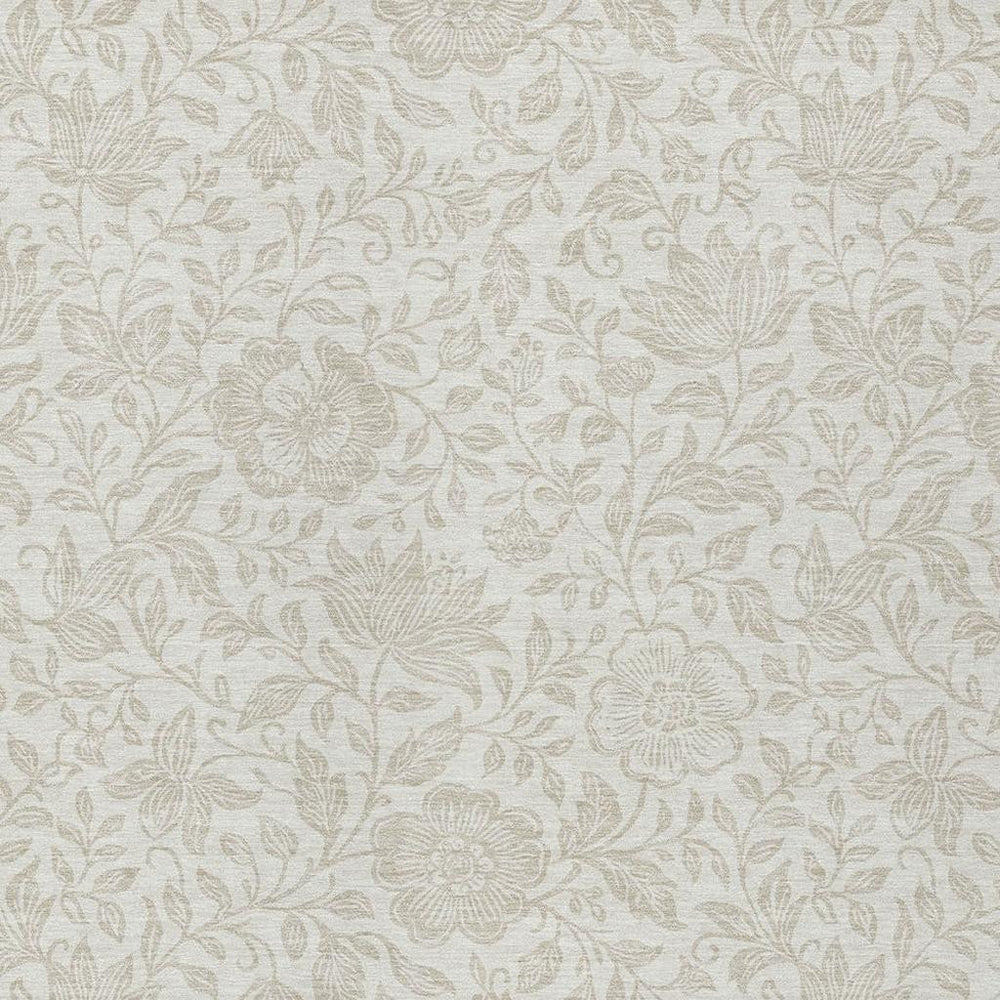 HomeRoots 10 X 14 Floral Ivory Beige Polyester Washable Area Rug for Indoor Outdoor Spaces 731599