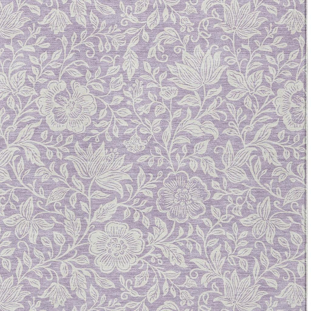 HomeRoots Floral Polyester Area Rug Machine Washable for Indoor Outdoor Patio and Living Spaces Decor 8' x 10' 731603