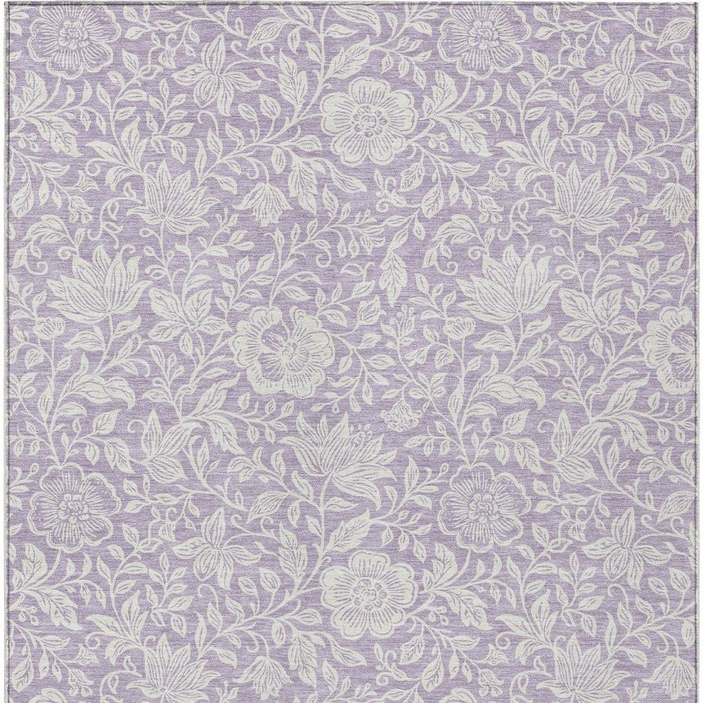 HomeRoots Floral Polyester Area Rug Machine Washable for Indoor Outdoor Patio and Living Spaces Decor 8' x 10' 731603