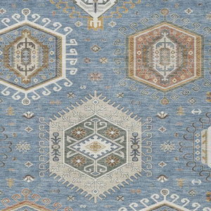 Tribal Washable Polyester Area Rug for Indoor Outdoor High Traffic Spaces Stain Resistant Woven